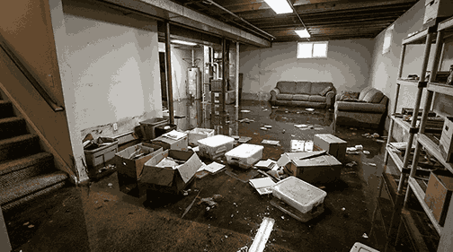 before burst water damage repairing in living room